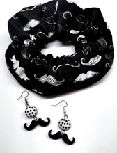 Charger l&#39;image dans la galerie, Duo chou - moustaches boucles d’oreilles pendantes
