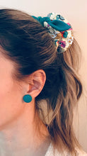 Load image into Gallery viewer, Duo boucles-chou - hibou turquoise jaune
